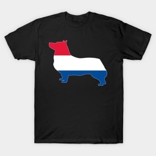 Swedish Vallhund Netherlands Flag Filled T-Shirt